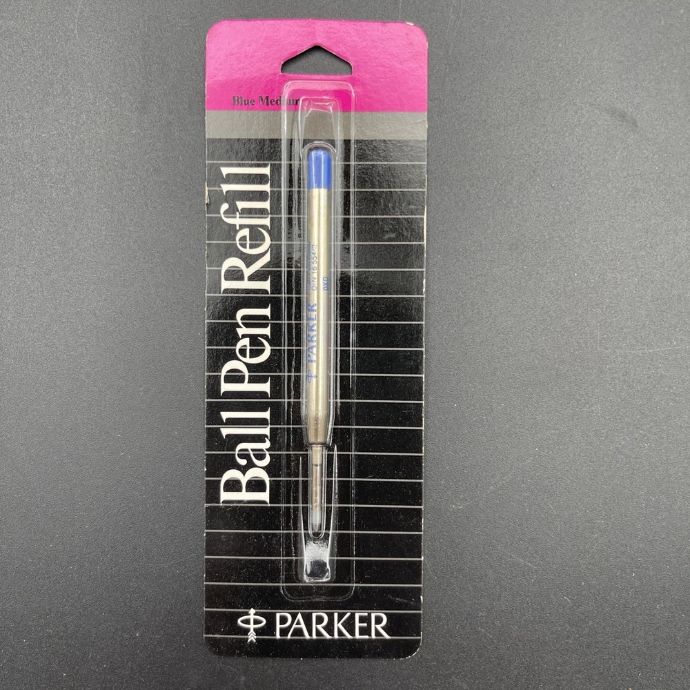 Parker Ball Pen Refill Blue Medium NOS Vintage Carded Parker Refill